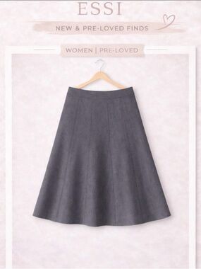 Rafaella Charcoal A-Line Midi Skirt